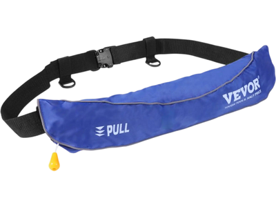 Vevor Belt Pack Manual Inflatable Adult PFD Waist Blue New