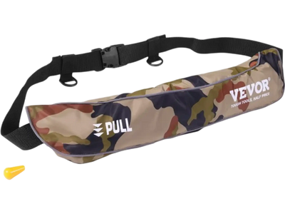 Vevor Inflatable PFD Belt Manual Waist Pack for Adults Green New