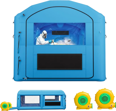 Vevor Inflatable Paint Booth Portable Spray Booth 20' x 10' x 8' Blue New