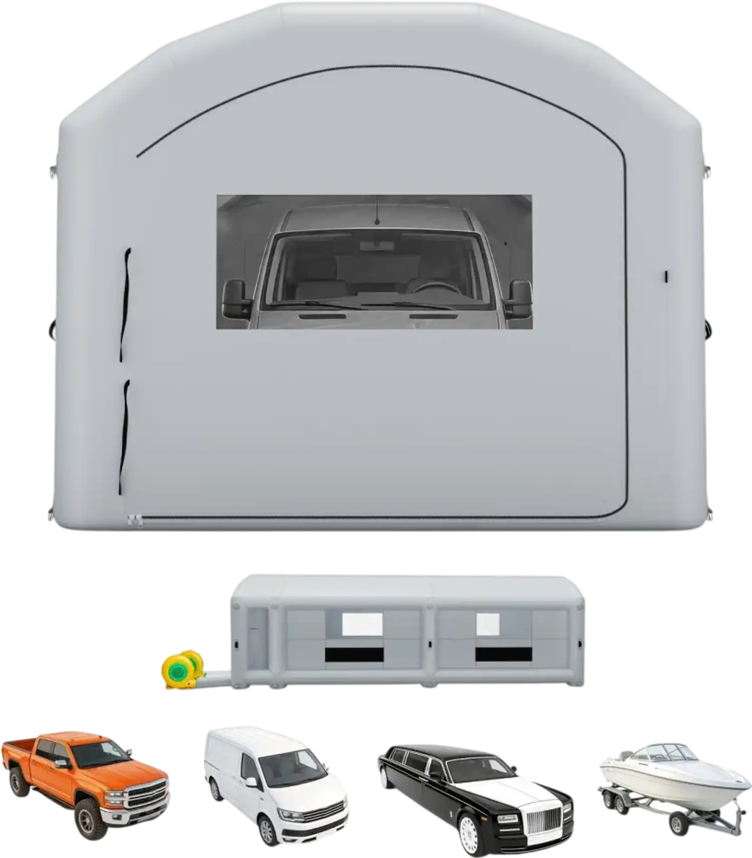 Vevor Inflatable Paint Booth 39' x 16' x 13' Portable Spray Booth with Dual Blowers Gray New