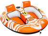 VEVOR Towable Tubes for Boating 2 Person, Inflatable Boat Tubes and Towables with 2 Cockpits, 340lbs Water Sport Tubes for Boat to Pull - with 840D Full Nylon Cover, Padded Grab Handles & Safety Valve