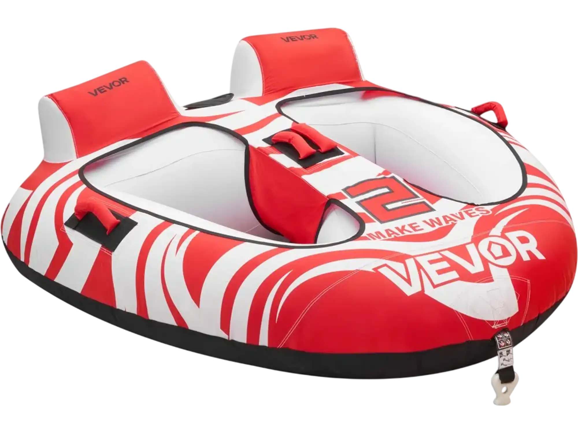 Vevor Towable Tube 2-Rider Inflatable Boat Tube 340 lbs Water Sport Tube New