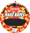 VEVOR Towable Tubes for Boating, 2-Rider Inflatable Boat Tubes and Towables, 340lbs Capacity Water Sport Tube for Boat to Pull - with Anti-Slip Pad, Full Nylon Cover, Padded Handles & Safety Valve