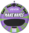 VEVOR Towable Tubes for Boating, 2-Rider Inflatable Boat Tubes and Towables, 340lbs Capacity Water Sport Tube for Boat to Pull - with Anti-Slip Pad, Full Nylon Cover, Padded Handles & Safety Valve