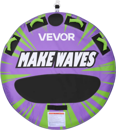Vevor Towable Tube 2-Rider Round Inflatable Boat Tube 340 lbs New