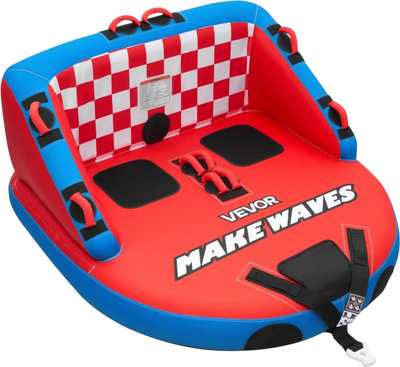Vevor Towable Tube 2-Rider Inflatable Boat Tube 340 lbs Capacity New