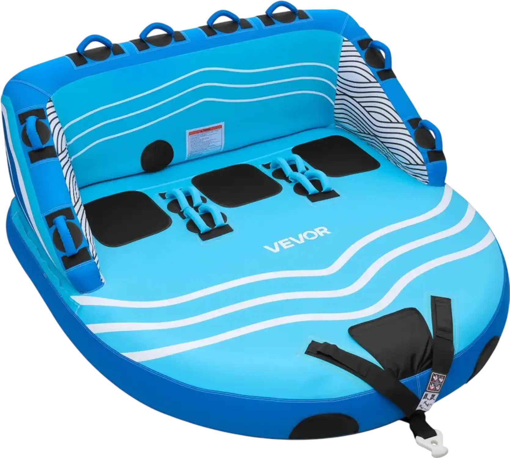 Vevor Towable Tube 3-Rider Inflatable Boat Tube New