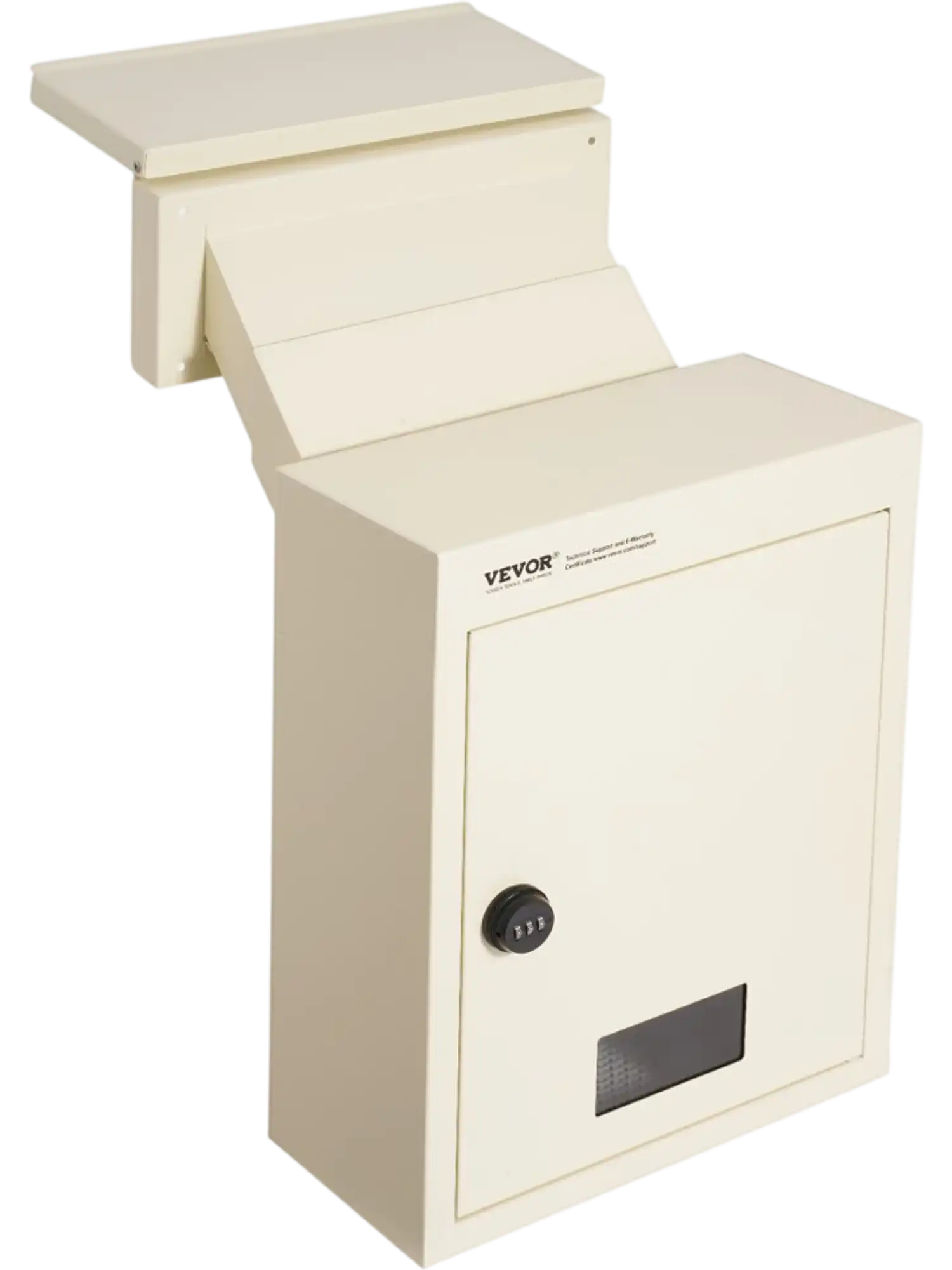 Vevor Mailbox Through-the-Wall Drop Box with Combination Lock Beige New