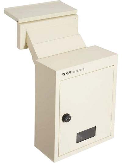Vevor Mailbox Through-the-Wall Drop Box with Combination Lock Beige New