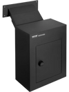 VEVOR Through The Wall Drop Box, Heavy Duty Steel Through the Wall Mailbox with 2.8-7.9" 13" Combination Lock, 13x7x17" Mail Drop Box, Black
