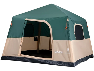 Vevor Camping Tent 6-Person Inflatable Cabin Tent with Rechargeable Pump Green New