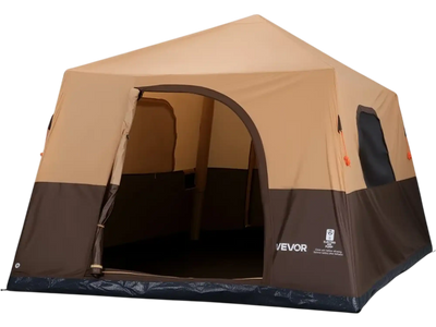 Vevor Camping Tent 8-Person Inflatable Cabin Tent with Rechargeable Pump Beige New