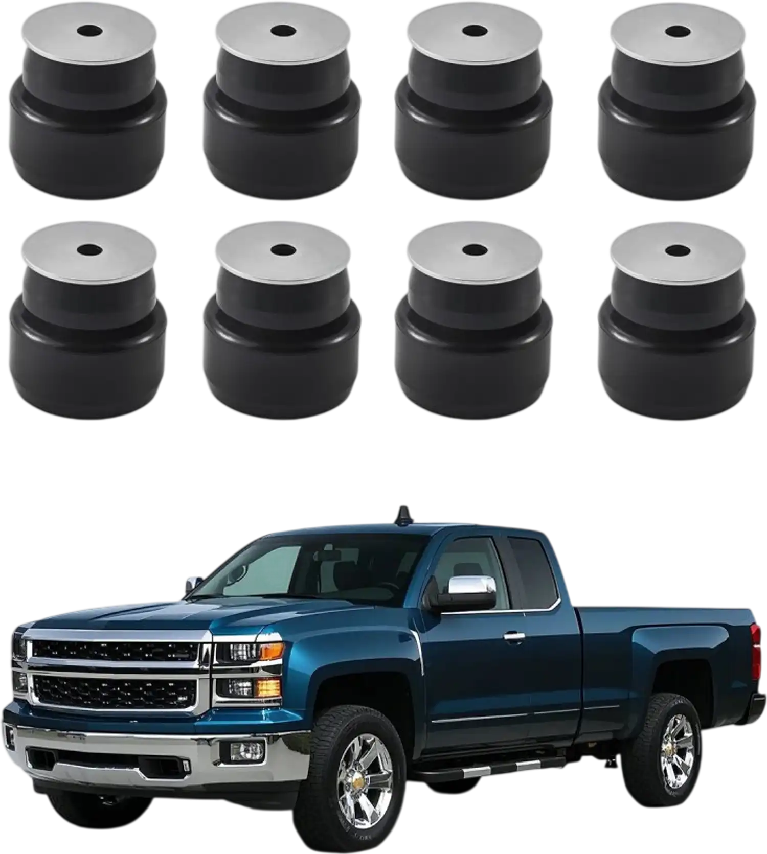 Vevor Body Mount Bushing Kit 24-Pc Polyurethane for 1999-2014 Chevy Silverado Sierra 1500 2500 Black New