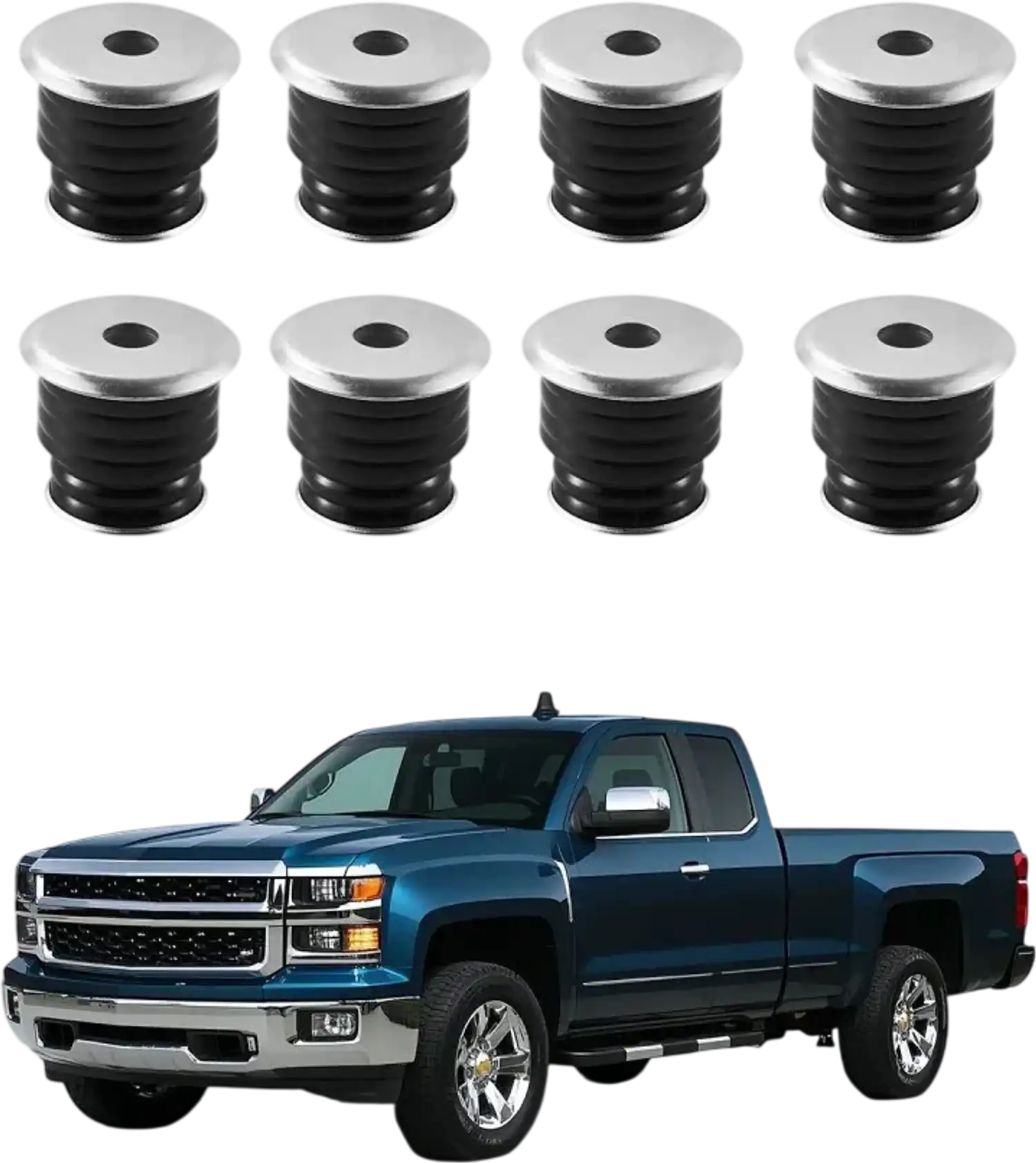 Vevor Body Mount Bushing Kit for 1999-2007 Ford F250 F350 60-Piece Black New