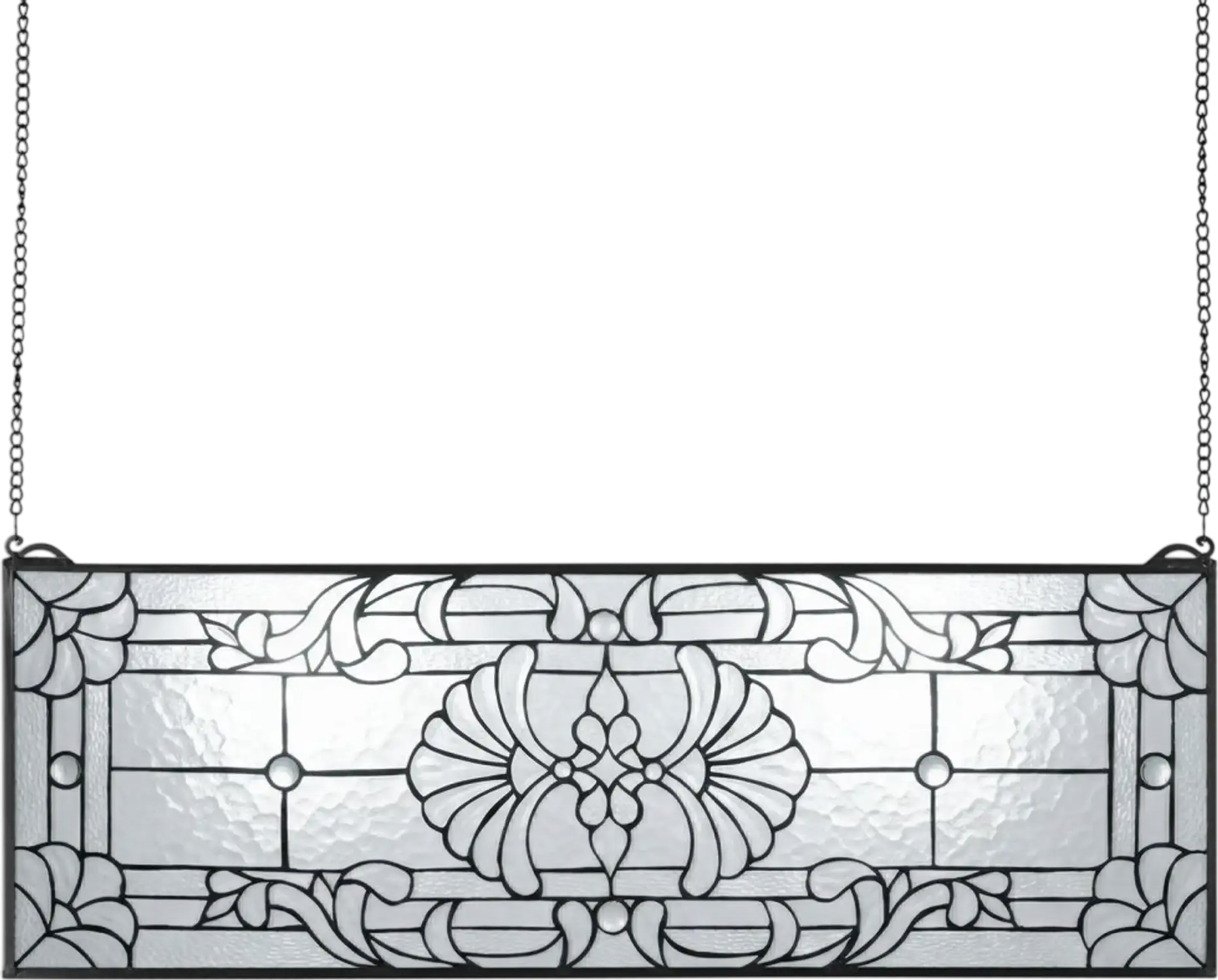Vevor Stained Glass Window Panel Tiffany Style Hanging Transom 35.2