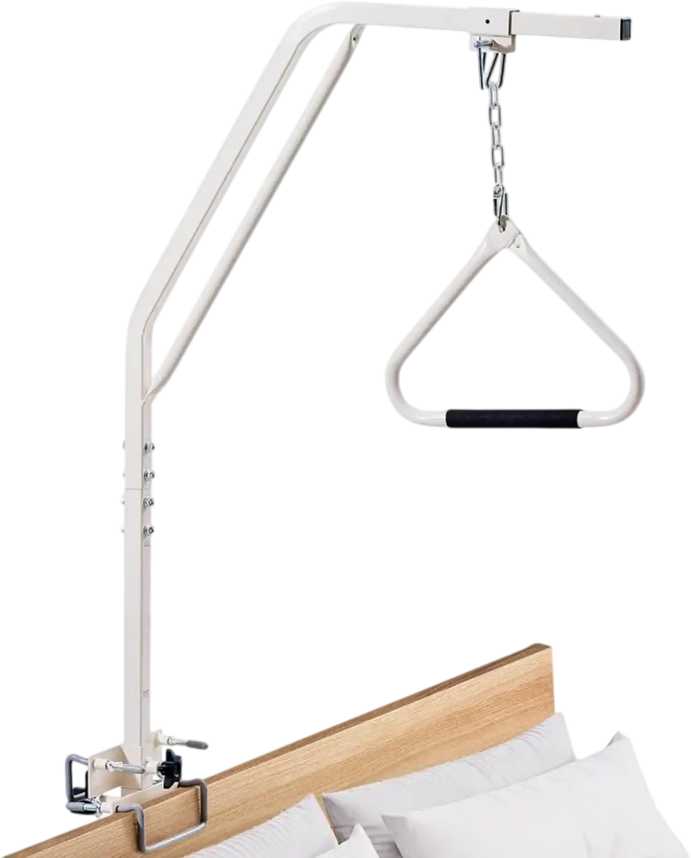 VEVOR Trapeze Bar for Bed Mobility, Medical Bed Trapeze with Clamps & Metal Chain, 250LBS Weight Capacity Bed Pull Up Assist for Elderly & Disabled, Ideal for Home Care, Hospitals, Nursing Homes