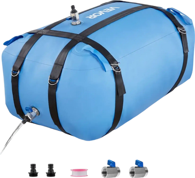 Vevor Water Storage Bladder 35 Gallon Portable Collapsible TPU Water Bag New
