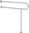 VEVOR Toilet Safety Rail, 31.5 Inch U-Shaped Handicap Grab Bar, 304 Stainless Steel Senior Safety Pole, Toilet Grab Bars with Anti-Slip Handle, 300 Lbs Load Capacity Security Handrail with Support Leg