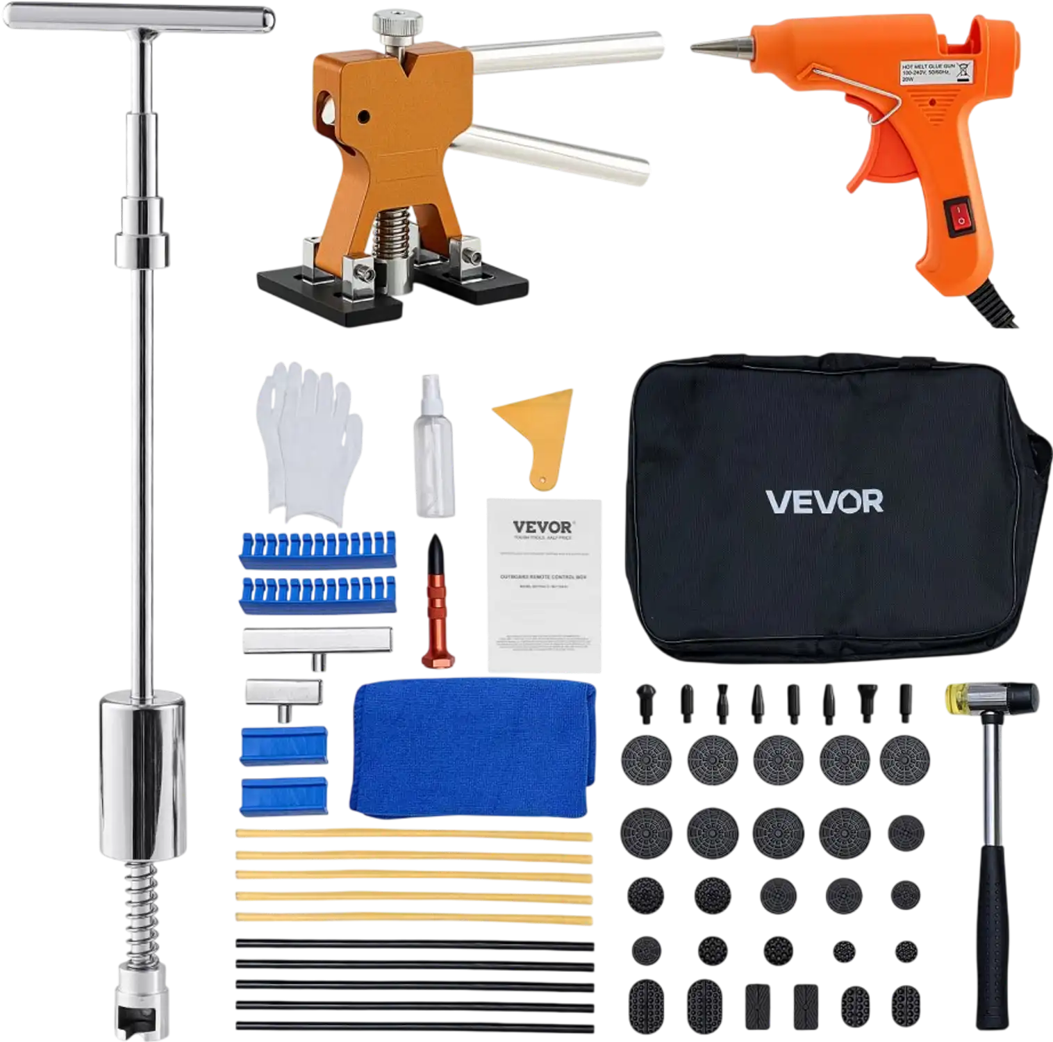 Vevor Dent Puller Kit 61-Pc Paintless Dent Removal Set New