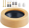 VEVOR Toilet Wax Ring Kit, 1.6-Inch Extra Thick Wax Ring for Toilet Bowls with Rust-Resistant Brass Bolts, Caps and Washers, Fits 3-Inch or 4-Inch Drain Pipes, Superior Sealing Performance