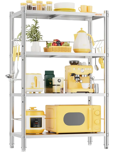 Vevor Storage Rack Stainless Steel 4-Tier 31.6 x 15.9 x 51.2