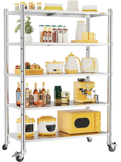 Vevor Storage Rack Stainless Steel 5-Tier 47.2
