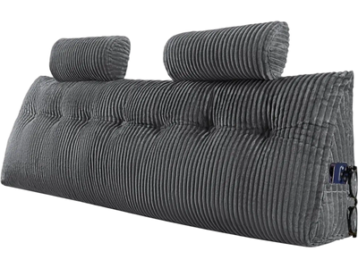 Vevor Headboard Pillow King Size Wedge with 2 Side Pockets and 2 Headrests New