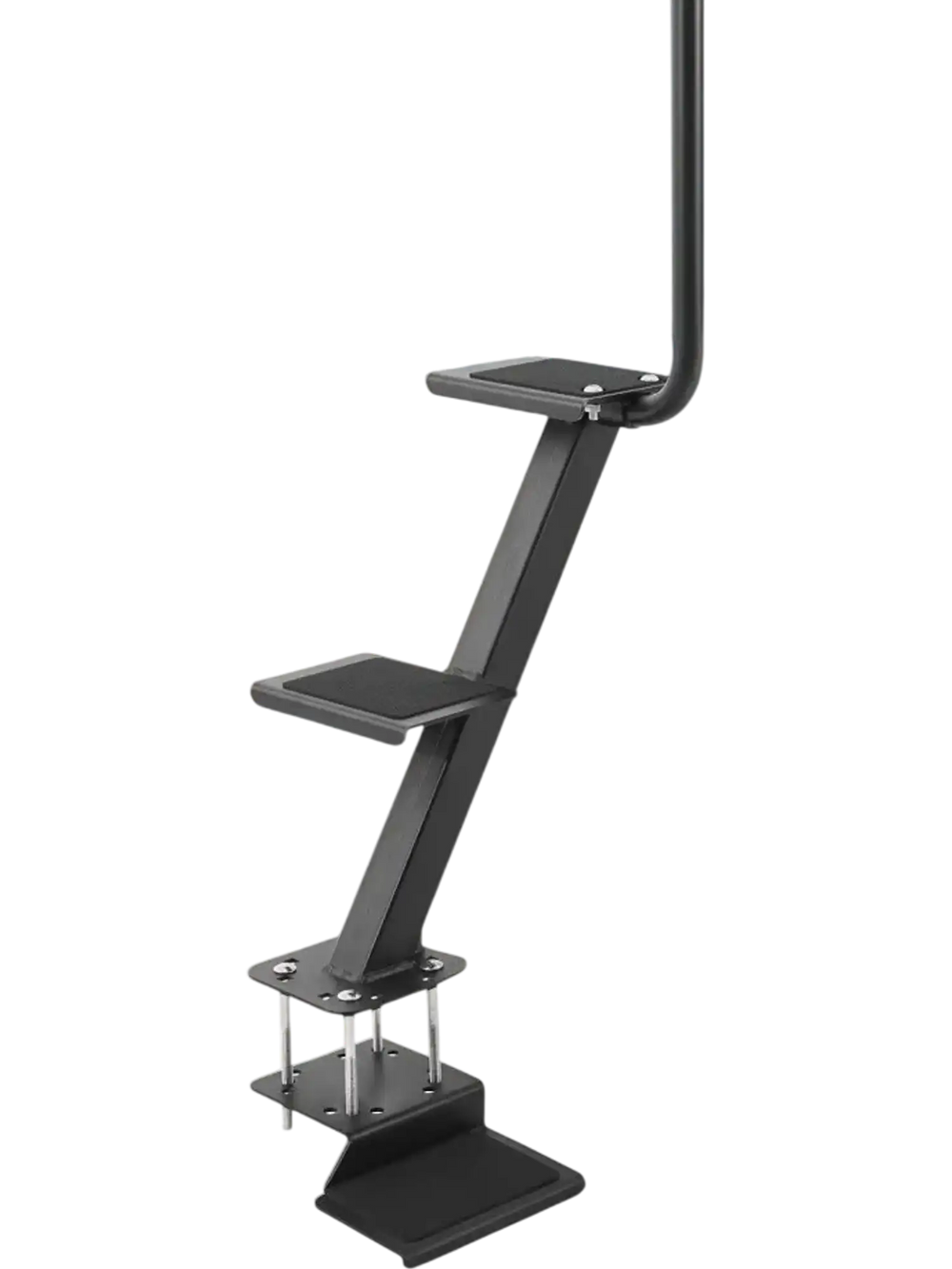 VEVOR Boat Trailer Steps, 3-Step, Heavy-Duty Boat Trailer Steps with Handle, Non-Slip Surface, 3 Mounting Angle Options, Carbon Steel Ladder Suitable for 3" x 3"/3" x 5"/4" x 4" Frame, Bottom Mounting