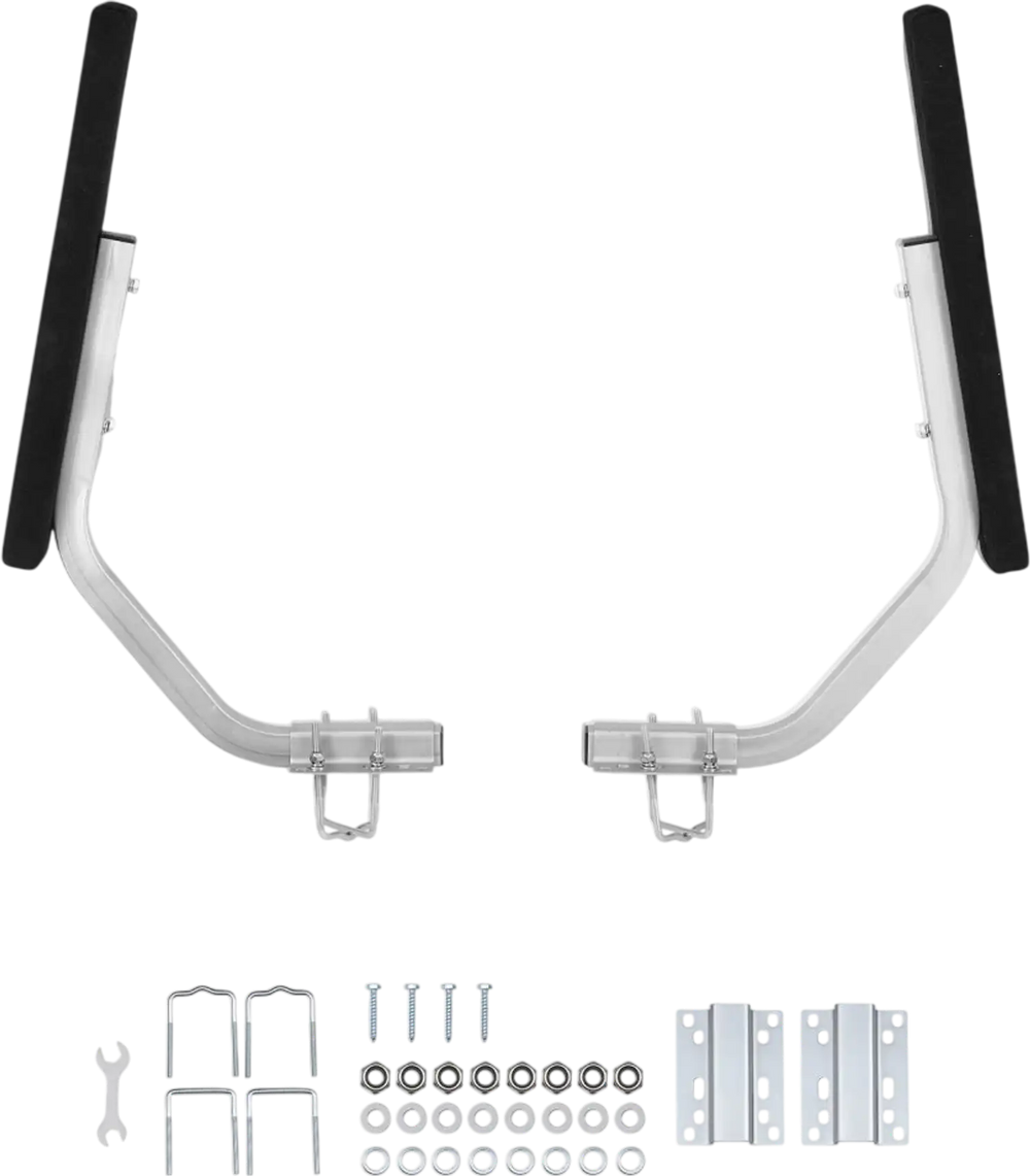 VEVOR Boat Trailer Guides, 1.2 in Adjustable Width Trailers Guide, 2PCS High-Hardness Steel Trailer Guide-Ons with Thick Support Pads, Fits L-Beam, Box or C-Channel Bunk-Style Pontoon Trailers
