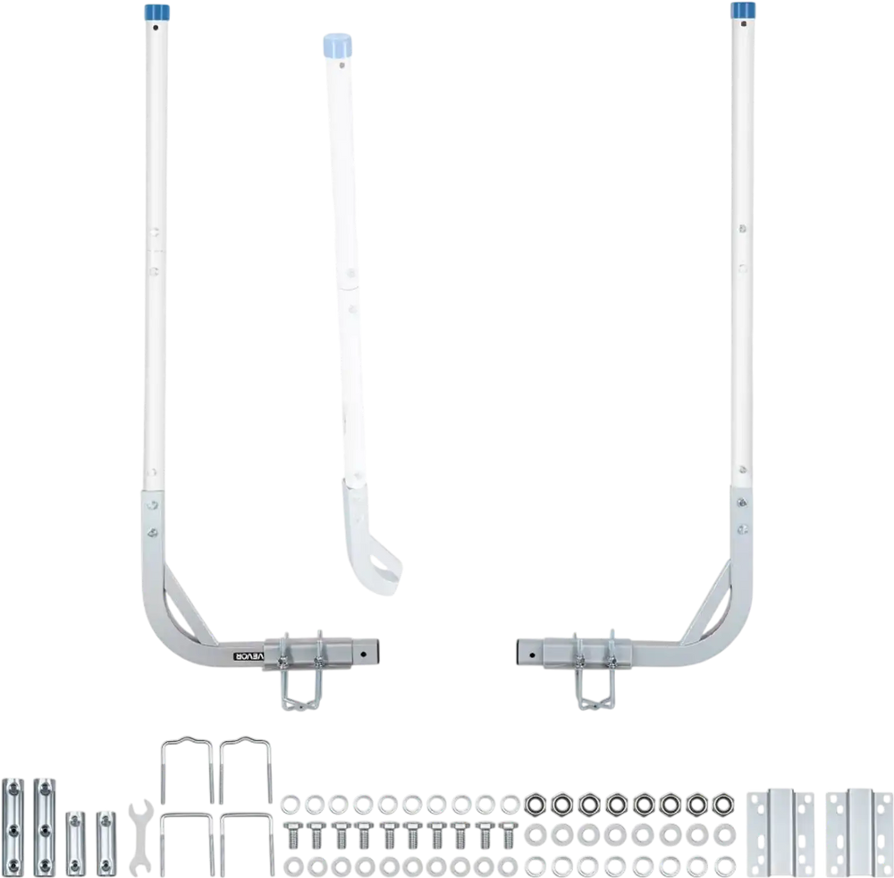 VEVOR Boat Trailer Guides, 30.5 in/47.5 in Height Guide Poles, 2PCS High-Hardness Steel Trailer Guide-Ons, Adjustable Guide Poles with PVC Pipes, for Ski Boats, Compact Fishing Boats, Small Sailboat