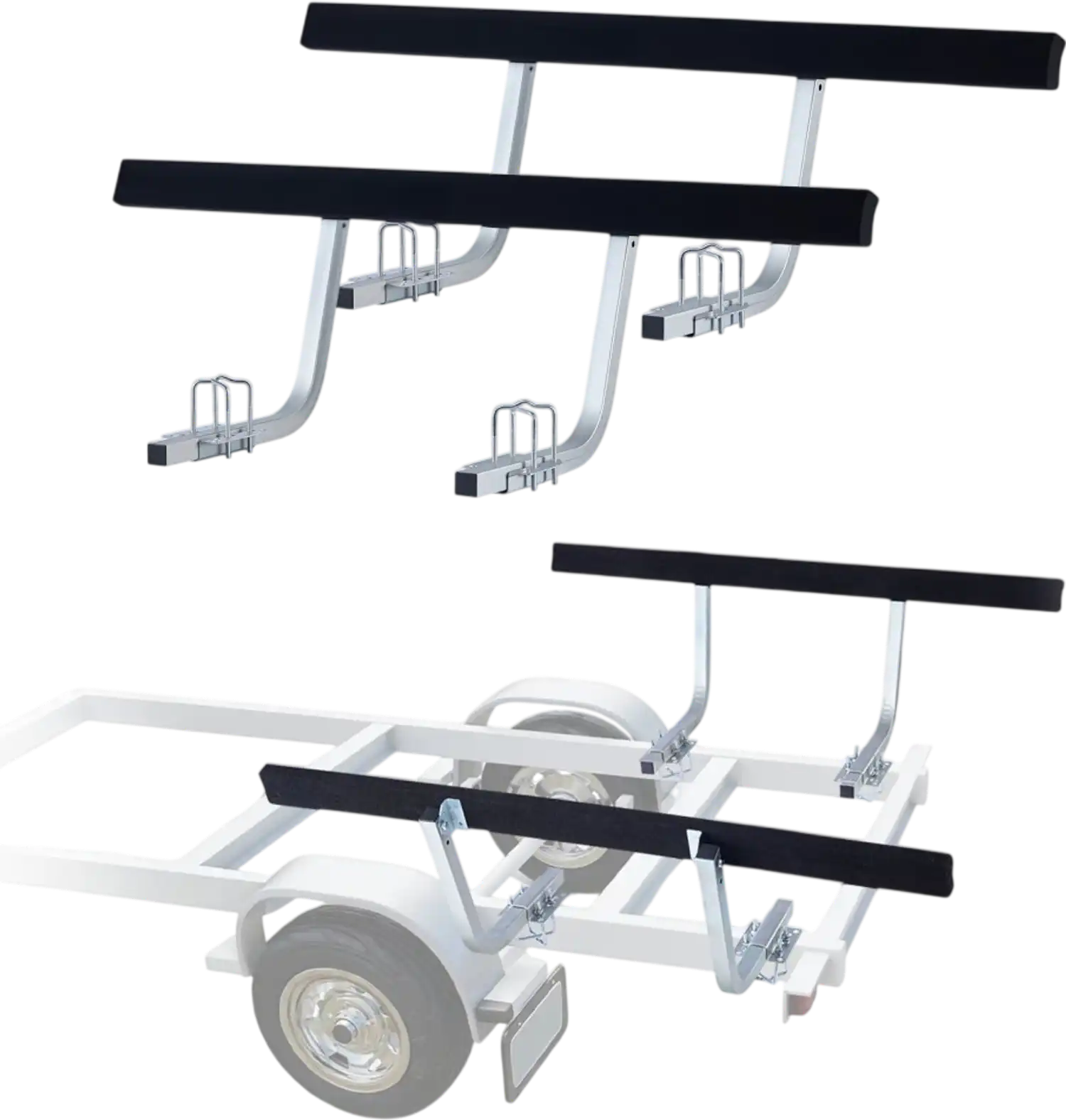 Vevor Boat Trailer Guides Adjustable Steel Guide-Ons 2-Piece Set New