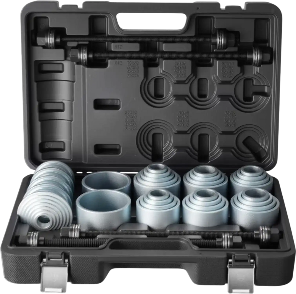 VEVOR Pull and Press Sleeve Kit, 36 PCS, Steel Bush Removal Insertion Sleeve Tools with Carrying Case, Compatible with LCV and HGV Engines, for Removing and Installing Bushings, Bearings, and Seals