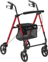 VEVOR Rollator Walker for Seniors and Adult, Lightweight Aluminum Foldable Rolling Walker with Adjustable Seat and Handle, Outdoor Mobility Rollator Walker with 8" All Terrain Wheels, 300LBS Capacity