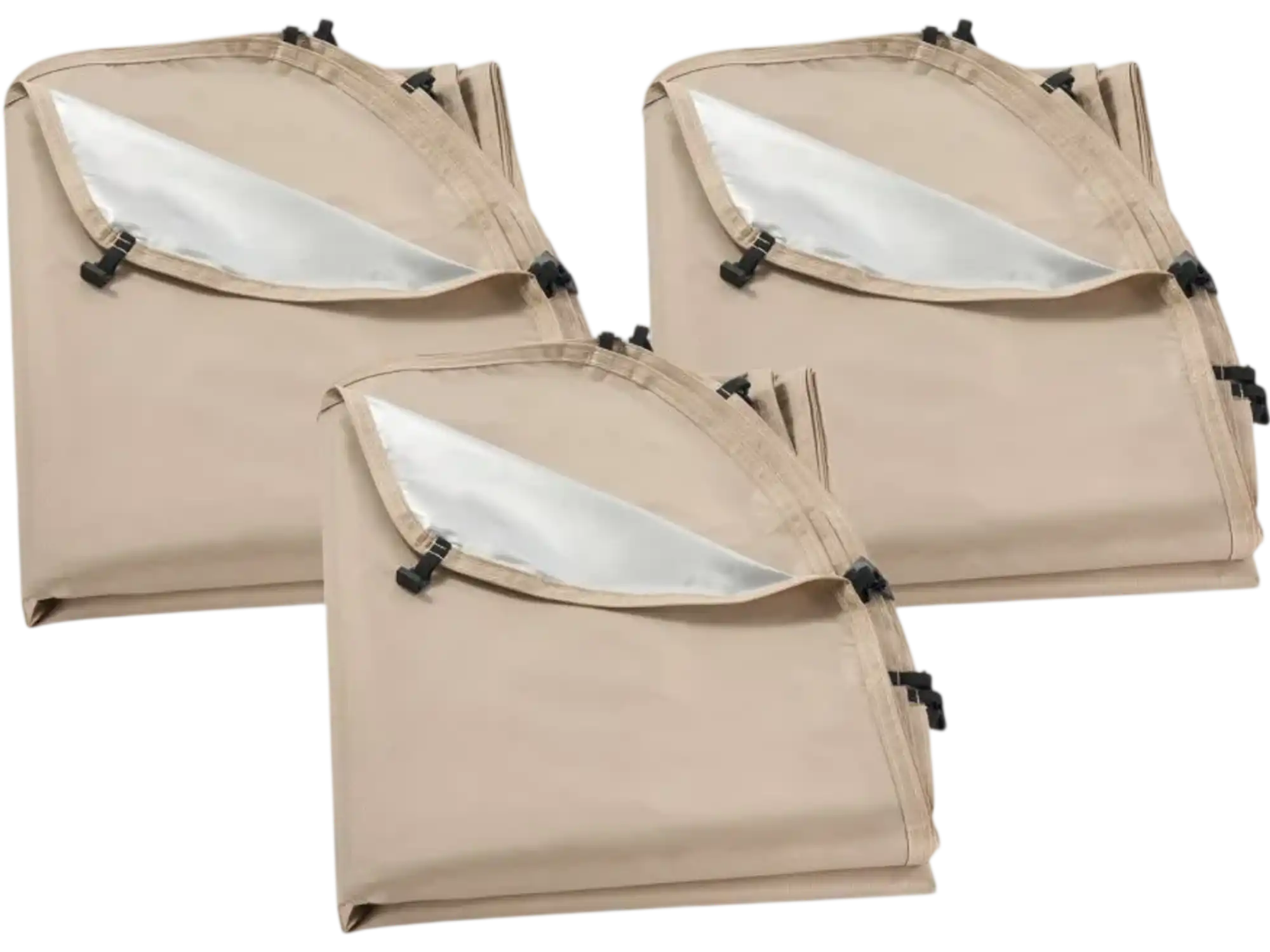 Vevor Canopy Covers 5.51 x 5.25' Sun Shade Sail for 15 x 13.8' Screen House Tent Pack of 3 Beige New