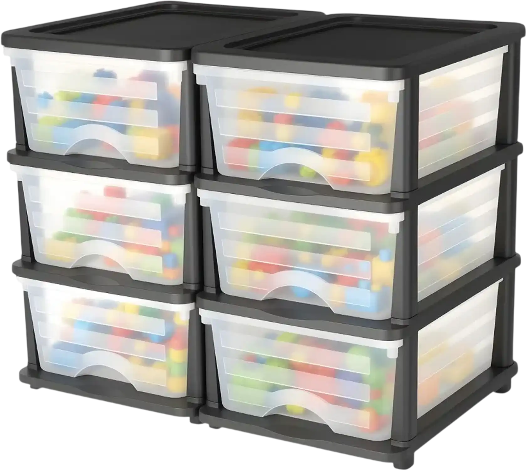 Vevor Plastic Storage Drawers 2 Pack 6 Drawers Organizer Bins New