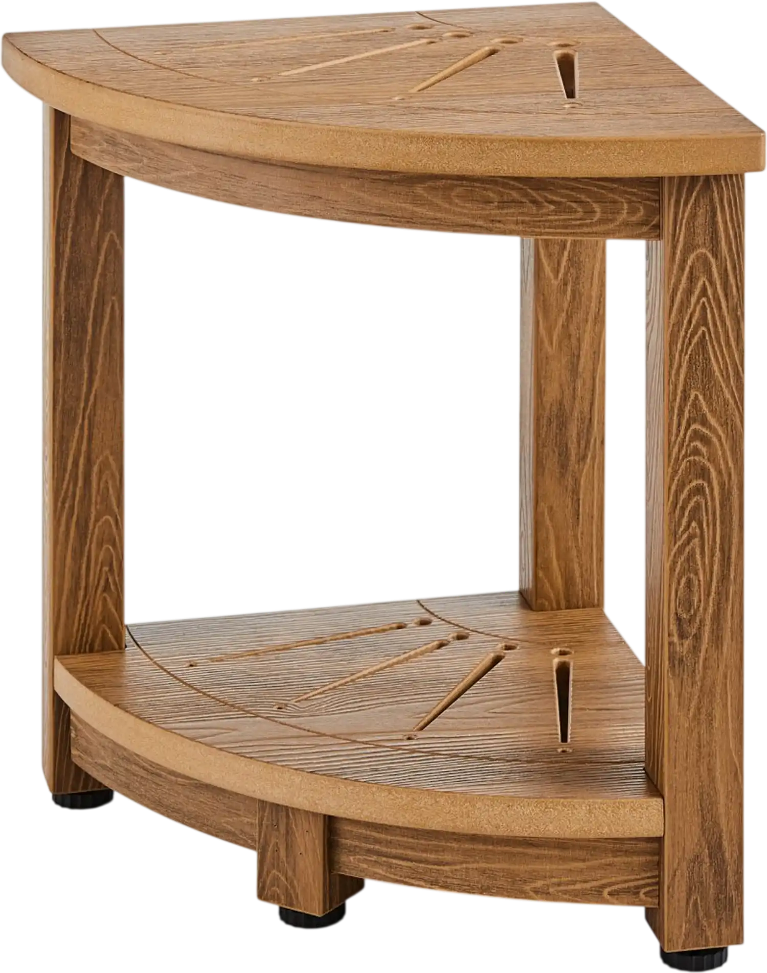 Vevor Corner Shower Bench Waterproof Faux Wood Grain 16.5