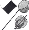 VEVOR Fishing Net, Foldable Landing Nets with Telescopic Handle, Portable Lightweight and Stronger 6063 Aluminum Fish Gear, Soft Silicone Fish-Friendly Mesh, for Kayak, Boat, Bank, Pond, Gifts for Men