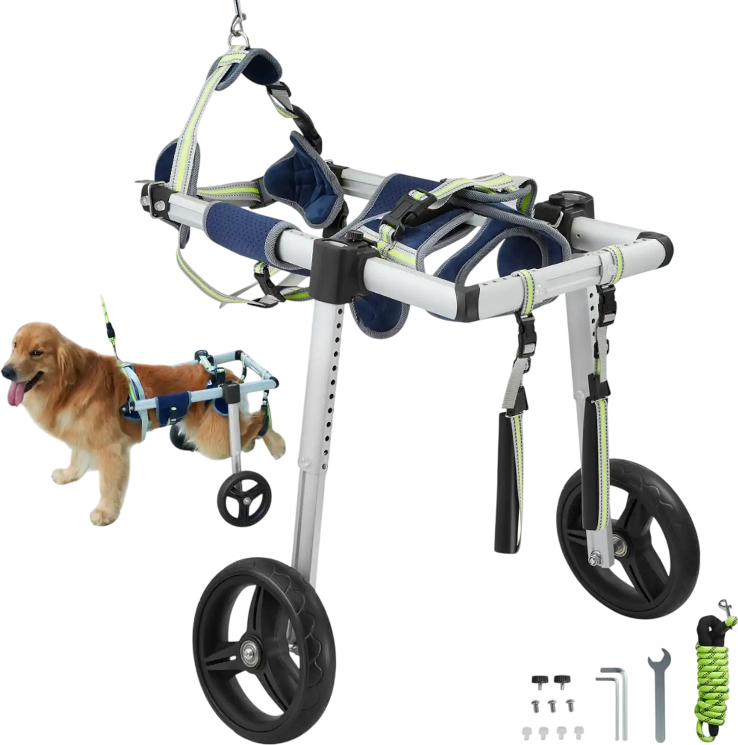 Vevor Pet Wheelchair 2-Wheel Adjustable Dog Wheelchair for Back Legs Medium New