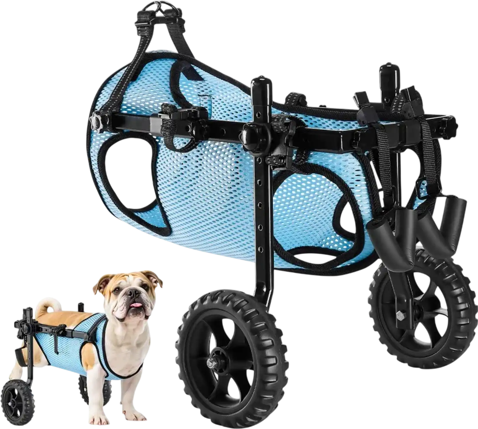 Vevor Pet Wheelchair Adjustable 2-Wheel Back Leg Dog Cart for Dogs up to 33 lbs Medium New