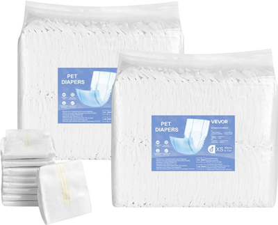 Vevor Dog Diapers Disposable Male Dog Wraps XS 96 Count New