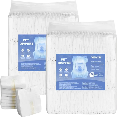 Vevor Dog Diapers Female Disposable XS 144 Count New