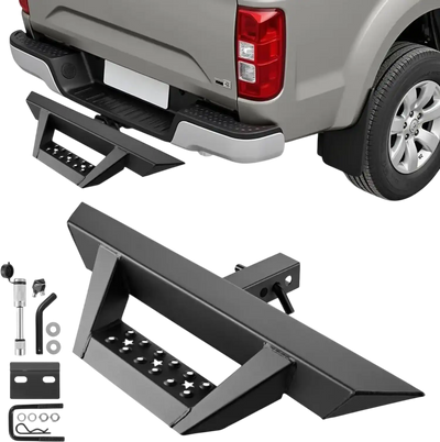 VEVOR Hitch Step for 2 Inch Receiver, Universal Rear Bumper Guard Protector with 300 LBS Load Capacity, Non-Slip Tow Hitch Step with Pin Lock and Stabilizer, Fit for Truck, SUV, Pickup, Trailer