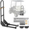 VEVOR Golf Cart Grab Bar, 17.7 x 9.3 x 35.6 Inch, Compatible with Most Golf Carts with Metal Footplates, No Modification Needed, 27.5 to 33.5 Inch Height Adjustable Carbon Steel Rear Seat Grab Bar