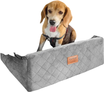 Vevor Dog Car Seat Booster Seat for Small & Medium Dogs Up to 40 lbs Gray New