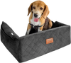 VEVOR Dog Car Seat, Dog Booster Seat for Car with A Storage Pocket, Clip-On Safety Leash, Sponge and PP Cotton Filling, Dog Car Bed for Small & Medium Dog up to 40lbs, Black
