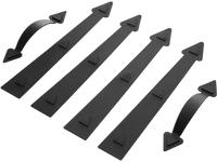 VEVOR Magnetic Garage Door Hardware Kit, Decorative Garage Door Hinges Handles, Black Carriage House Accents, No Installation Needed, 4 Hinges and 2 Handles for Barn Gate Curb Appeal