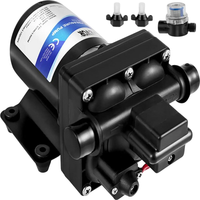 Vevor Water Pump 12V Self-Priming 3 GPM RV Fresh Water Diaphragm Pump New