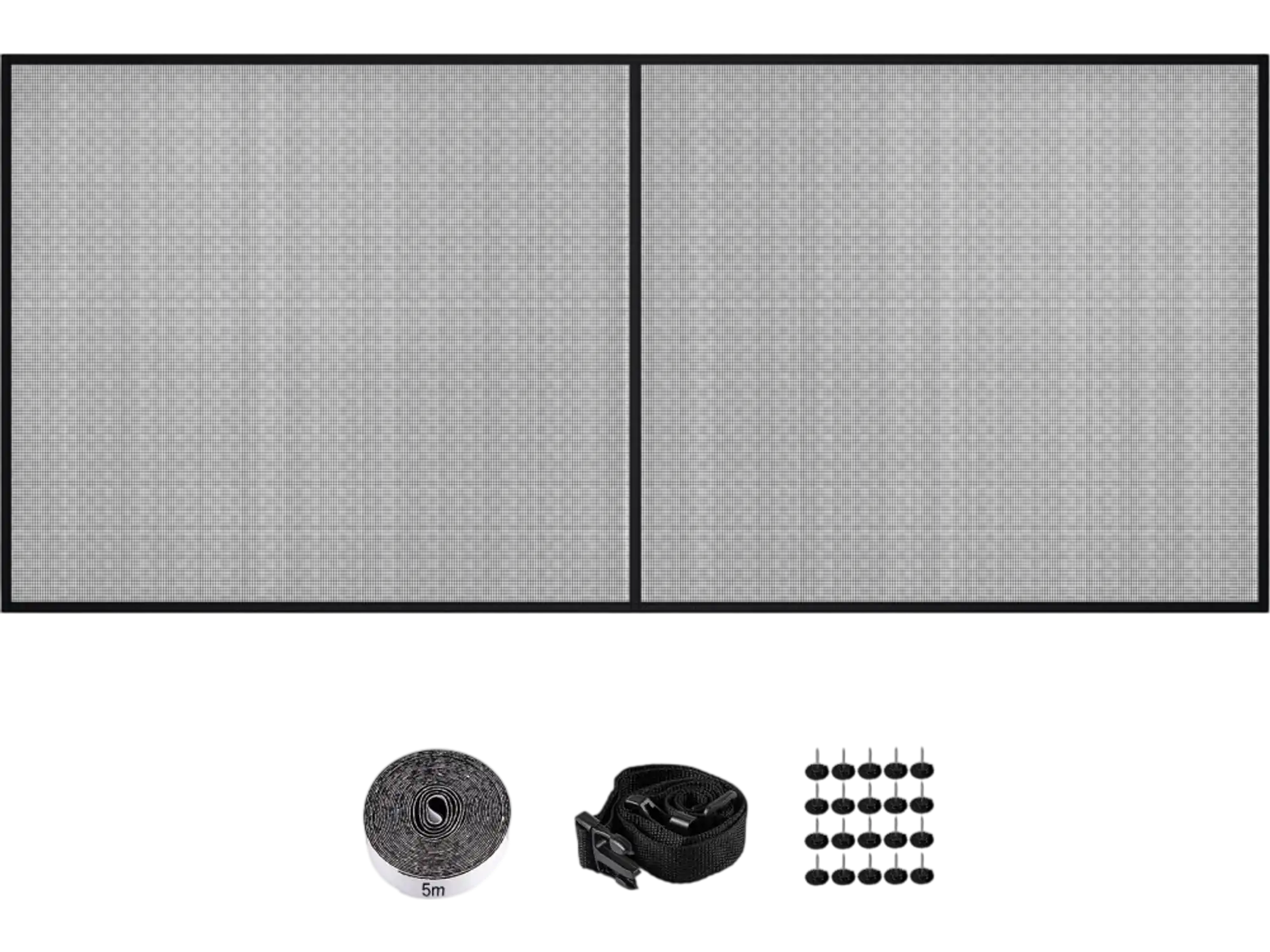 Vevor Garage Door Screen 16' x 7' Magnetic Fiberglass Mesh for 2 Cars New