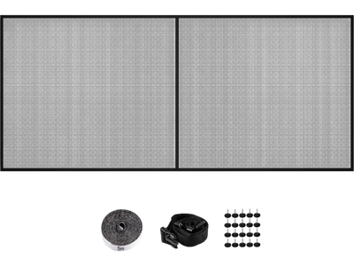 Vevor Garage Door Screen 16' x 7' Magnetic Fiberglass Mesh for 2 Cars New
