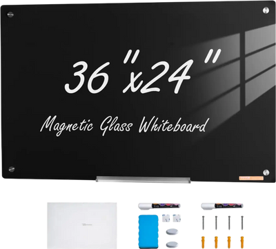 VEVOR Magnetic Glass Whiteboard, Dry Erase Board 36